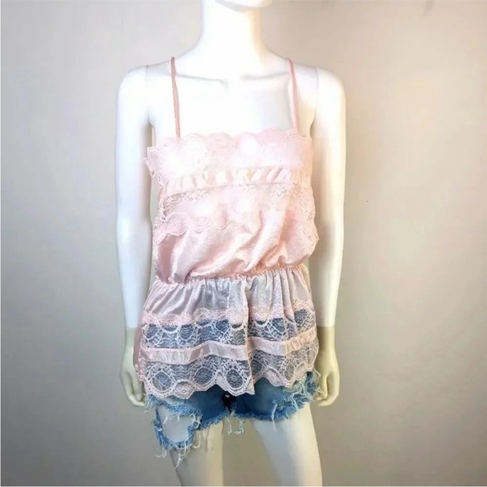 Vintage Glencraft Pink Lace Camisole Top